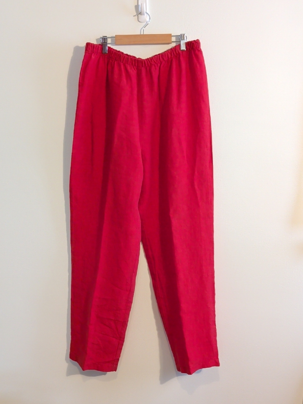 EILEEN FISHER irish linen red trouser - size large